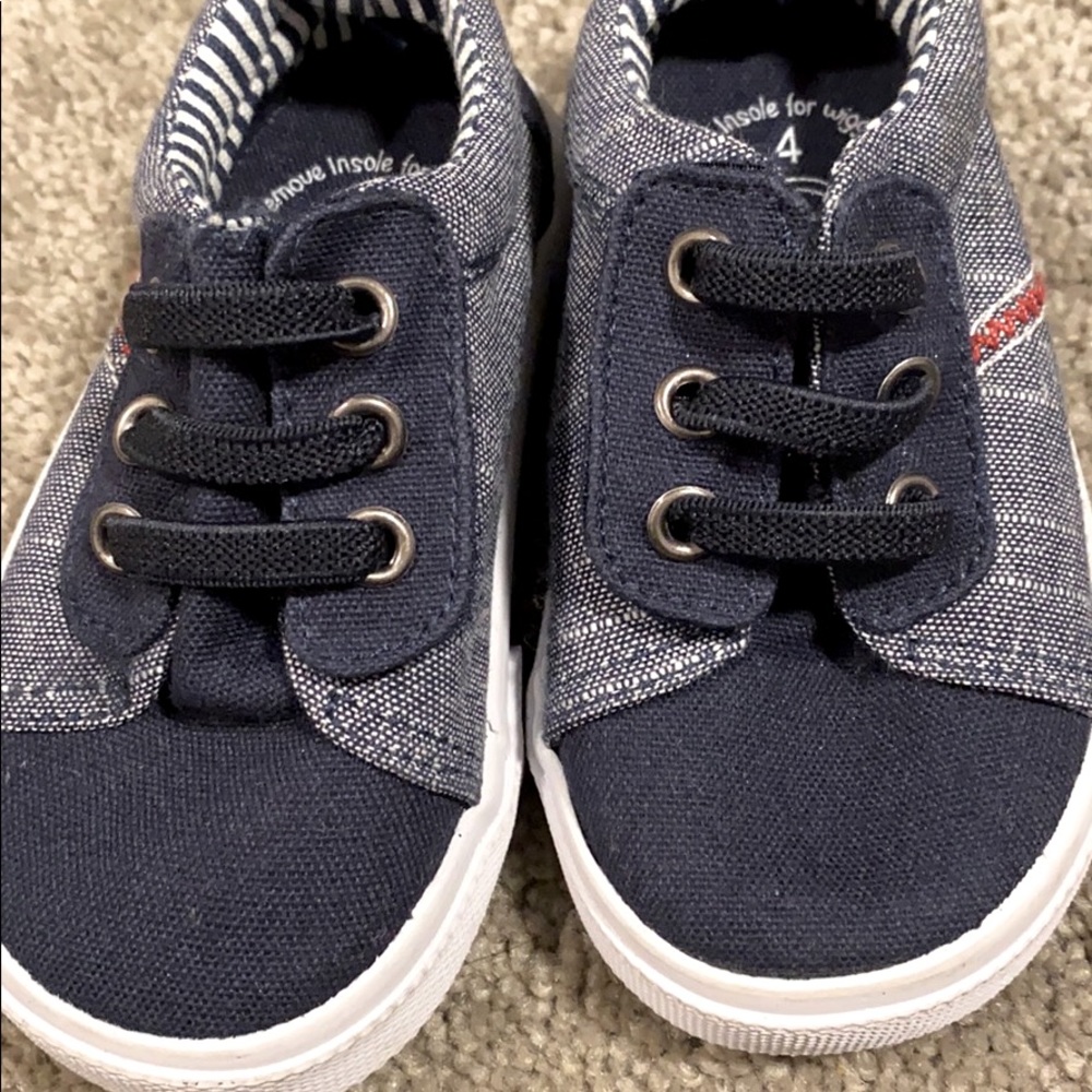 Little boys navy blue casual shoe